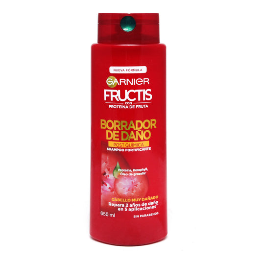 Fructis Sh Borrador Daño Post Quimica 650 Ml