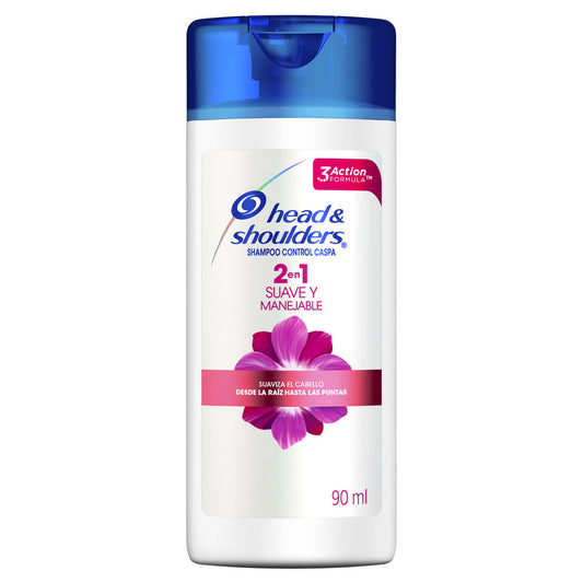 Shampoo Head & Shoulders Suave Y Manejable 2 en 1 90 Mililitros