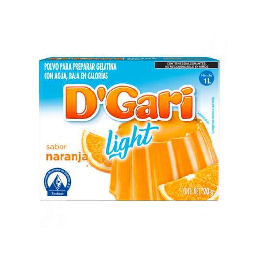 Dgari Gelatina Light Naranja 20 Gr