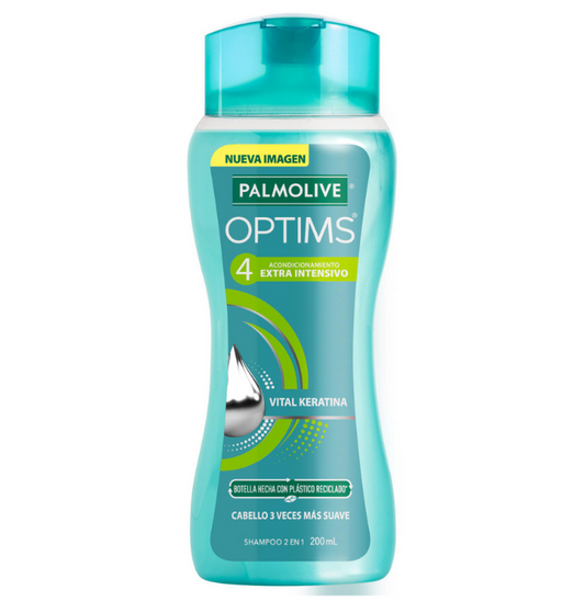 Shampoo Palmolive Optims 2 en 1 Nivel 4 Extra Intensivo 200 ml