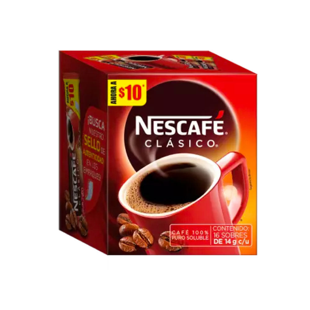 Nescafe Clasico Paquete Con 16 Sobres De 14 gr