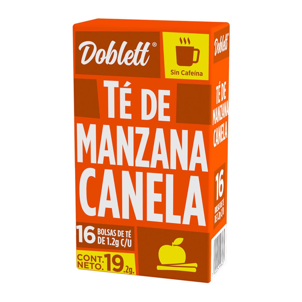 Té Doblett Manzana Canela 16 Sobres De 1.2 gr