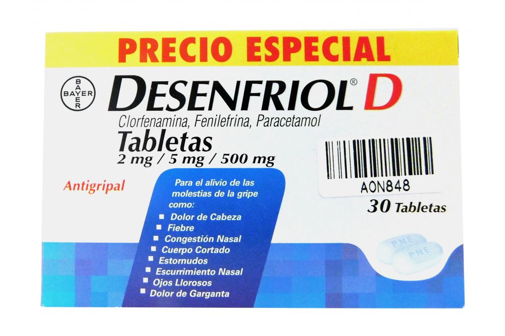 Desenfriol D Antigripal 30 Tabletas