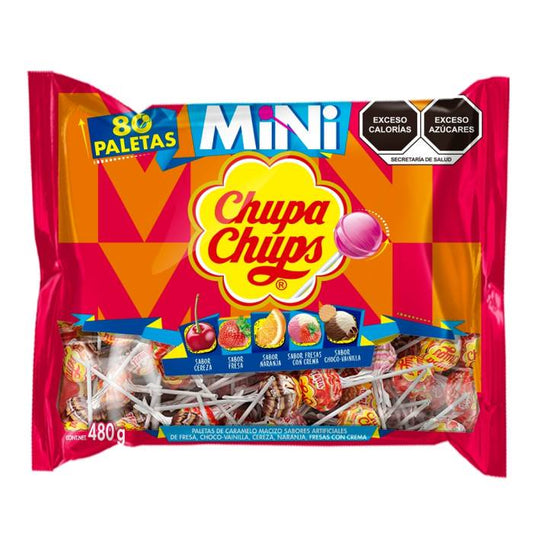 Chupa Chups Mini Con 80 Pz De 6 Gr