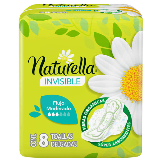 Naturella Invisible Con Alas 8 pz