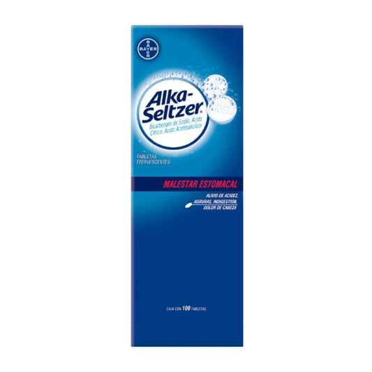 Antiacido Efervescente Alka Seltzer 100 Tabletas