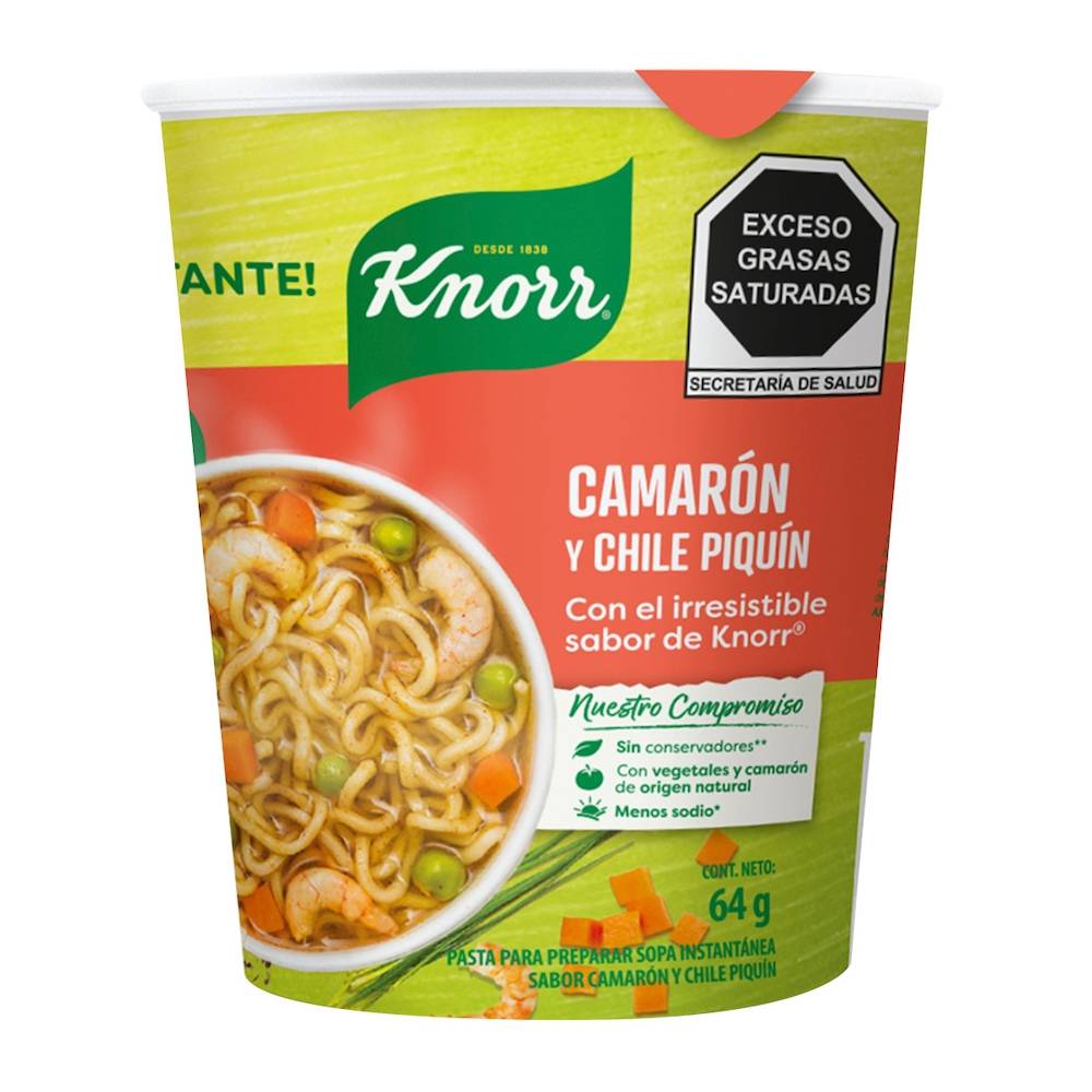 Knorr Sopa Vaso Camaron Chile Piquin 64 Gr