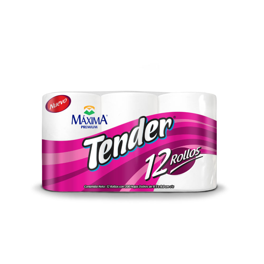 Tender Papel Higienico 200 Hj Db 12 Pz
