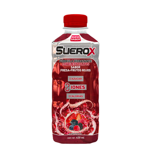 Suero rehidratante Suerox 8 Iones Frutos Rojos 630ml