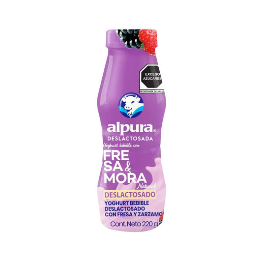 Alpura Yoghurt Bebible Desl Fresa Mora 220 Gr