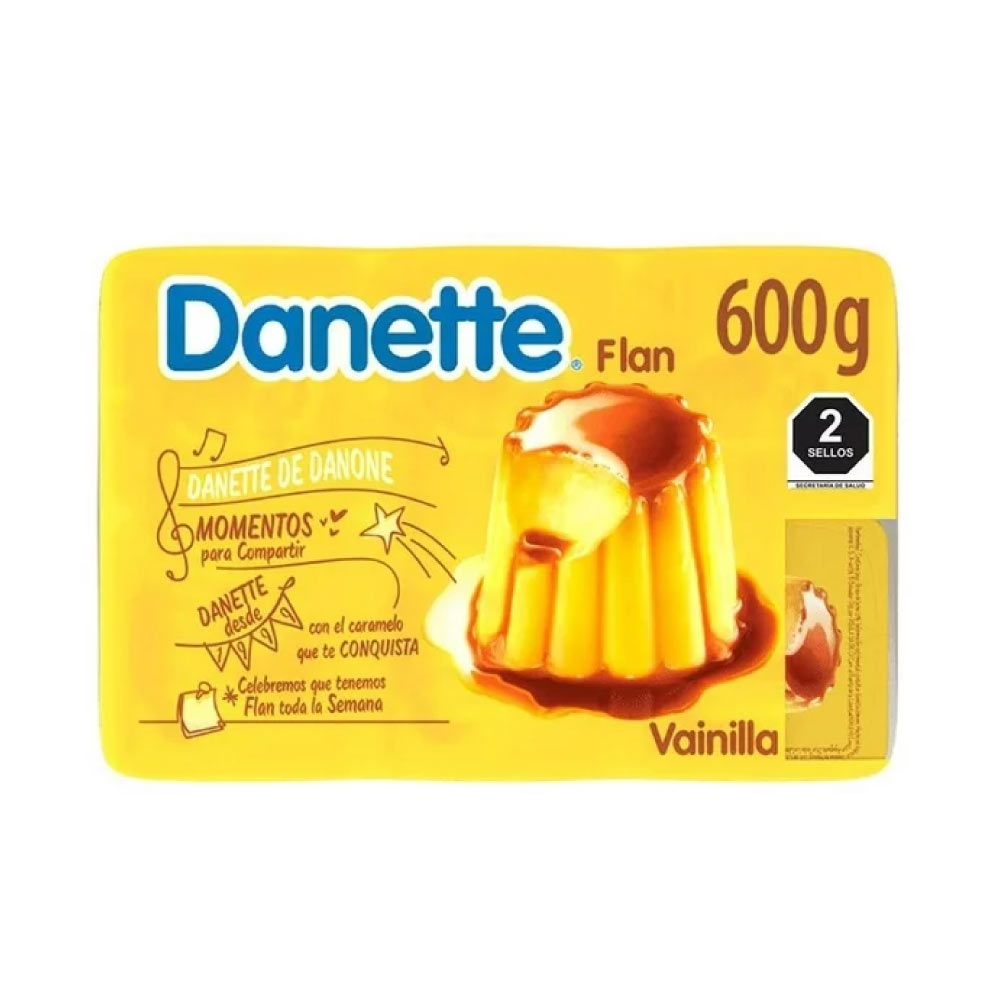 Danette Flan Vanilla Pack 6 de 100 gr