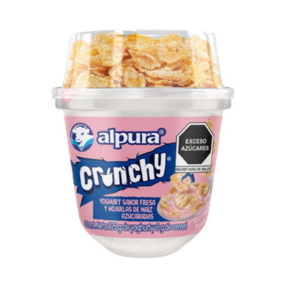 Alpura Yoghurt Fresa  Con Hojuelas Azucaradas 125 G