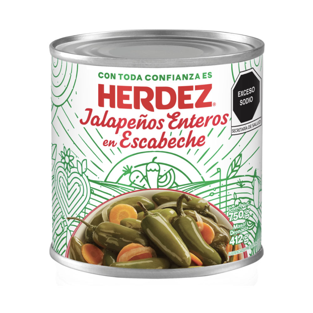 Chiles Herdez Jalapeños Enteros  750 Gr