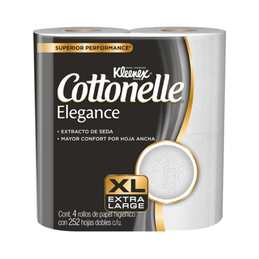 Cottonelle Elegance Hig 252 Hoja Doble  4 Pz