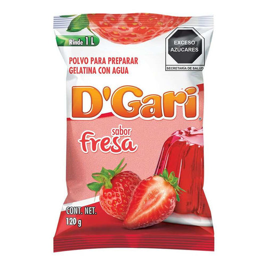 Gelatina D'Gari Sabor Fresa 120 Gramos