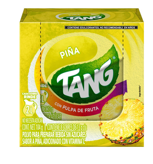Tang sabor piña con  8 sobres de 13 gr