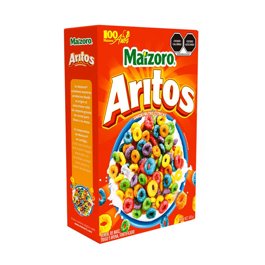 Maizoro Cereal Aritos de Fruta 430 Gr.