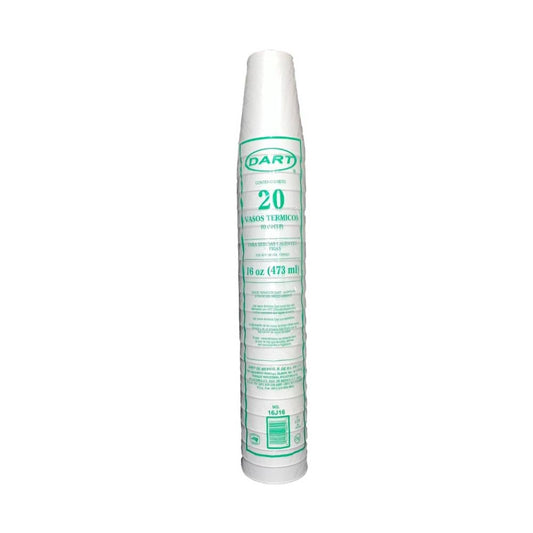 Vaso Dart Termico #16 con 20 pz