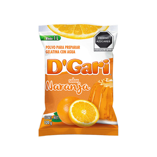 Gelatina D'Gari Sabor Naranja 120 Gramos