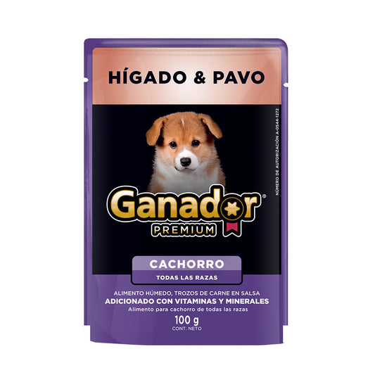Ganador Premium Higado y Pavo  sobre de 100 gr