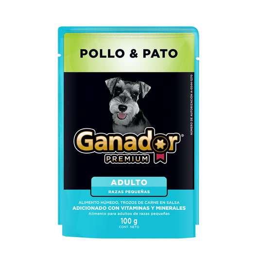 Ganador Premium  Pollo y Pato sobre de  100 gr