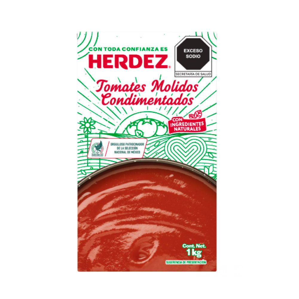 Herdez Pure de Tomate condimentado brick 1kg