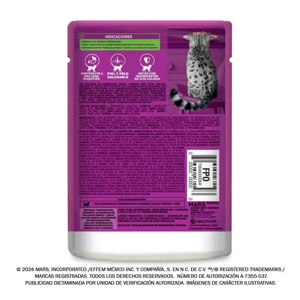Whiskas Pouch Salmon sobre de 85 gr