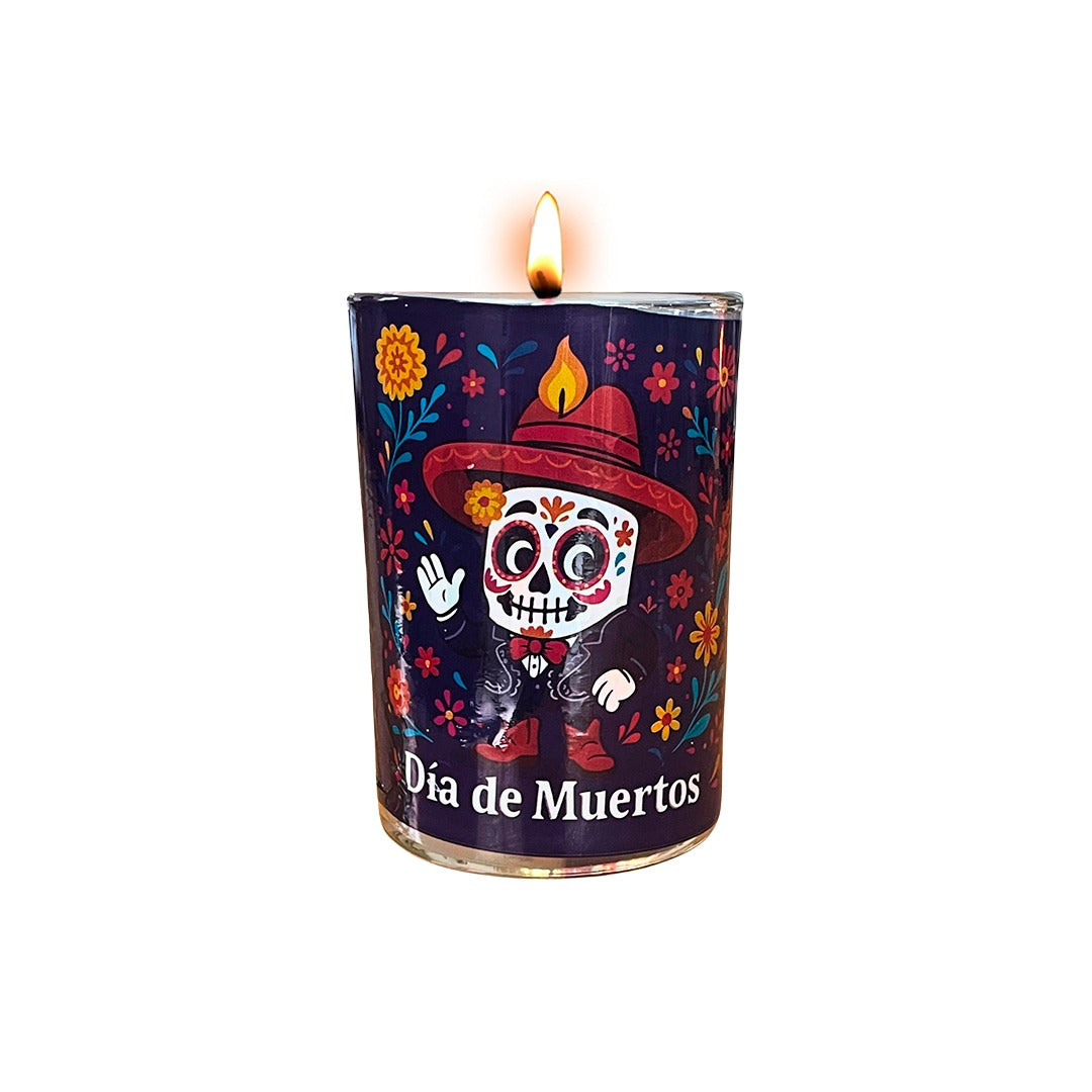 Veladora San Juan Cafetero Dia de Muertos 1 pz.