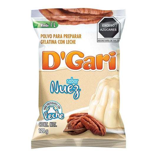 D'Gari Gelatina Sabor Leche Nuez 120 Gr