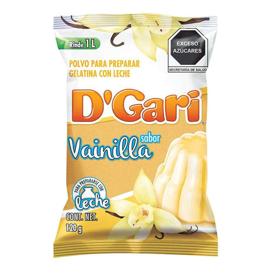 Gelatina D'Gari Sabor Leche Vainilla 120 Gramos