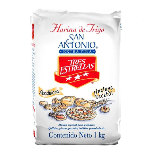 Harina de Trigo Tres Estrellas Bolsa 1 Kilogramo