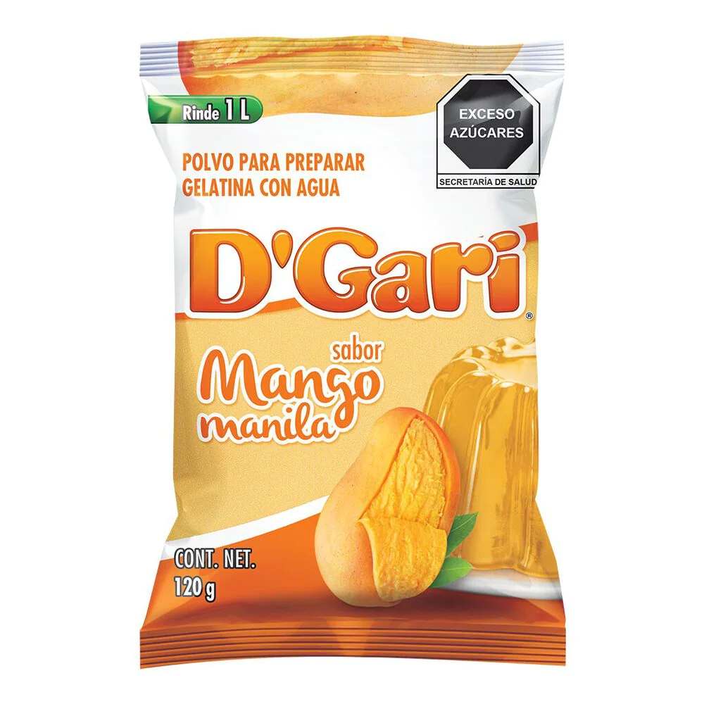 Gelatina D'Gari Sabor Mango 120 Gramos