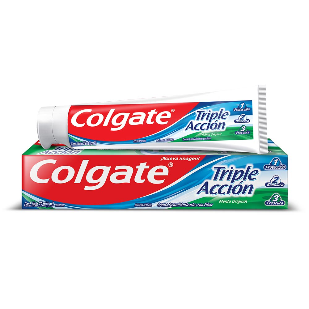 Pasta Dental Colgate Triple Acción Menta Original 75 ml