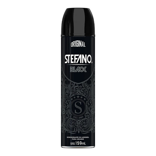 Desodorante Stefano Black en Aerosol de 159 ml