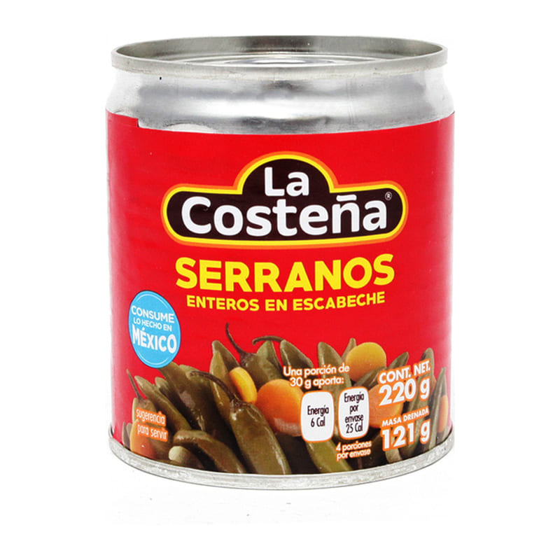 Chile Serrano La Costeña 220 gr