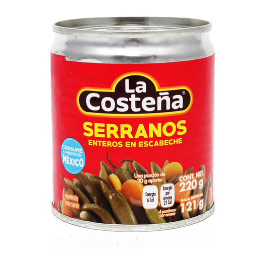 Chile Serrano La Costeña 220 gr