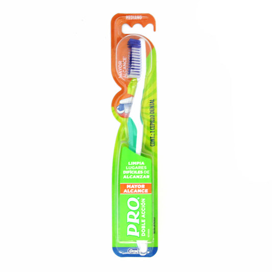 Cepillo Dental Pro Doble Acción Mayor Alcance
