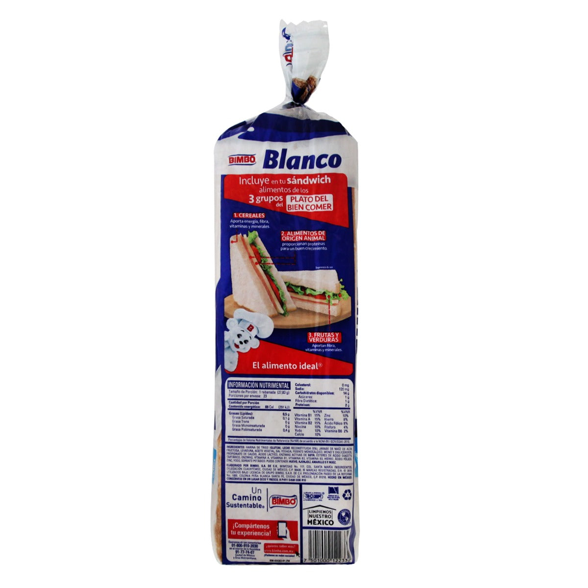 Pan Blanco Grande Bimbo 640 Gramos