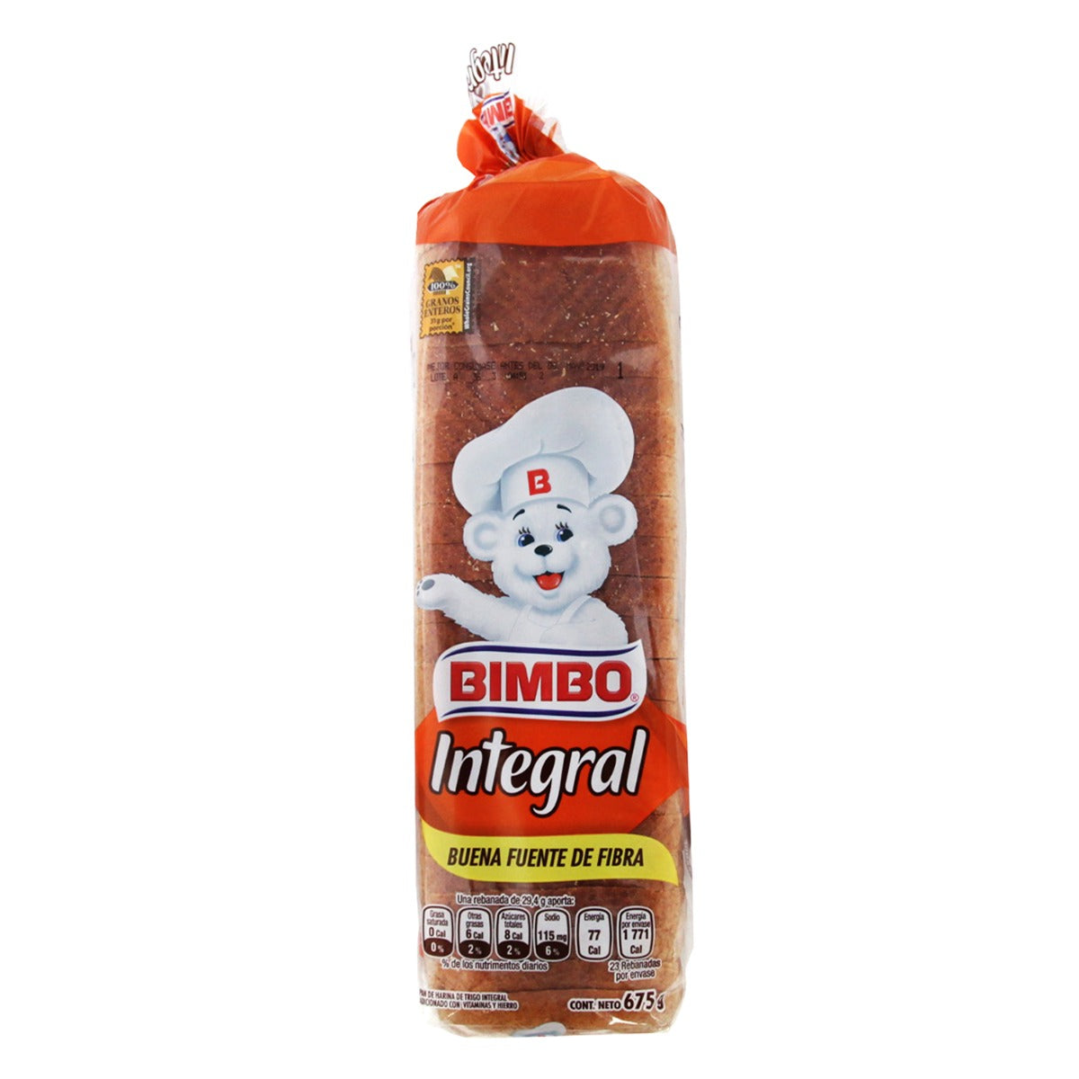 Pan Integral Grande Bimbo 675 Gramos