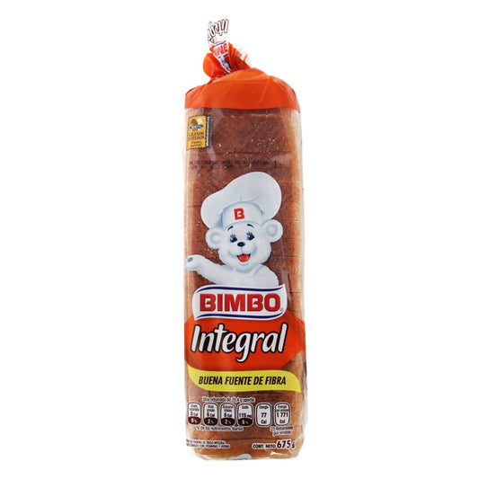 Pan Integral Grande Bimbo 675 Gramos