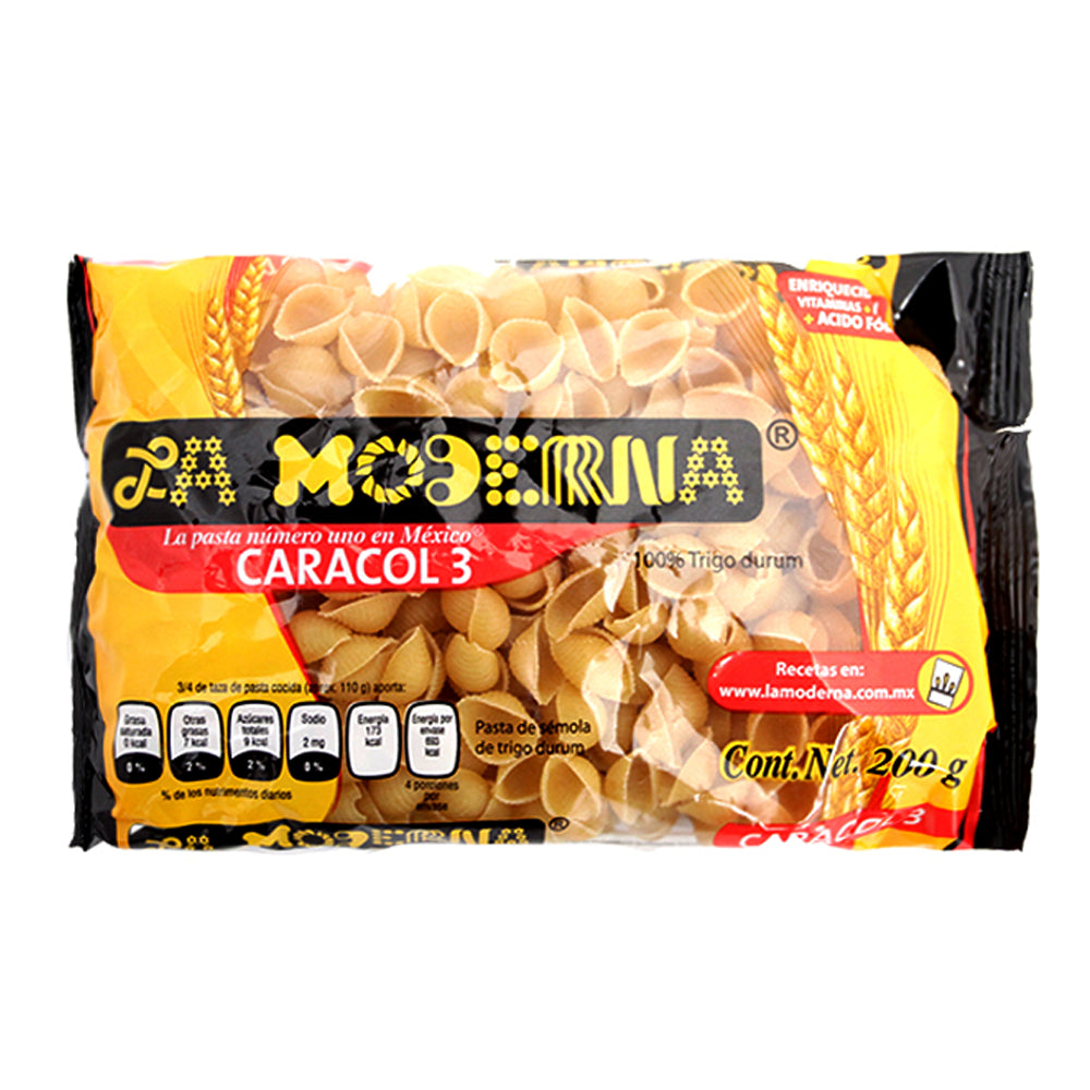 Pasta para Sopa La Moderna Caracol #3 200 Gramos