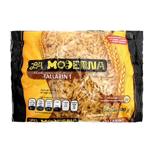 Pasta para Sopa La Moderna Tallarín #1 200 Gramos