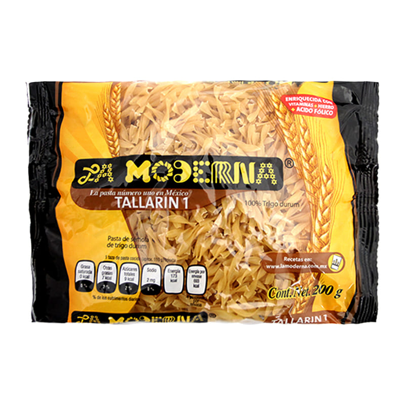 Pasta para Sopa La Moderna Tallarín #1 200 Gramos