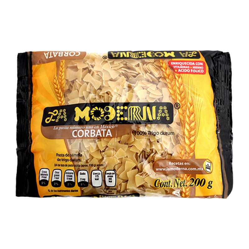 Pasta para Sopa La Moderna Corbata 200 Gramos