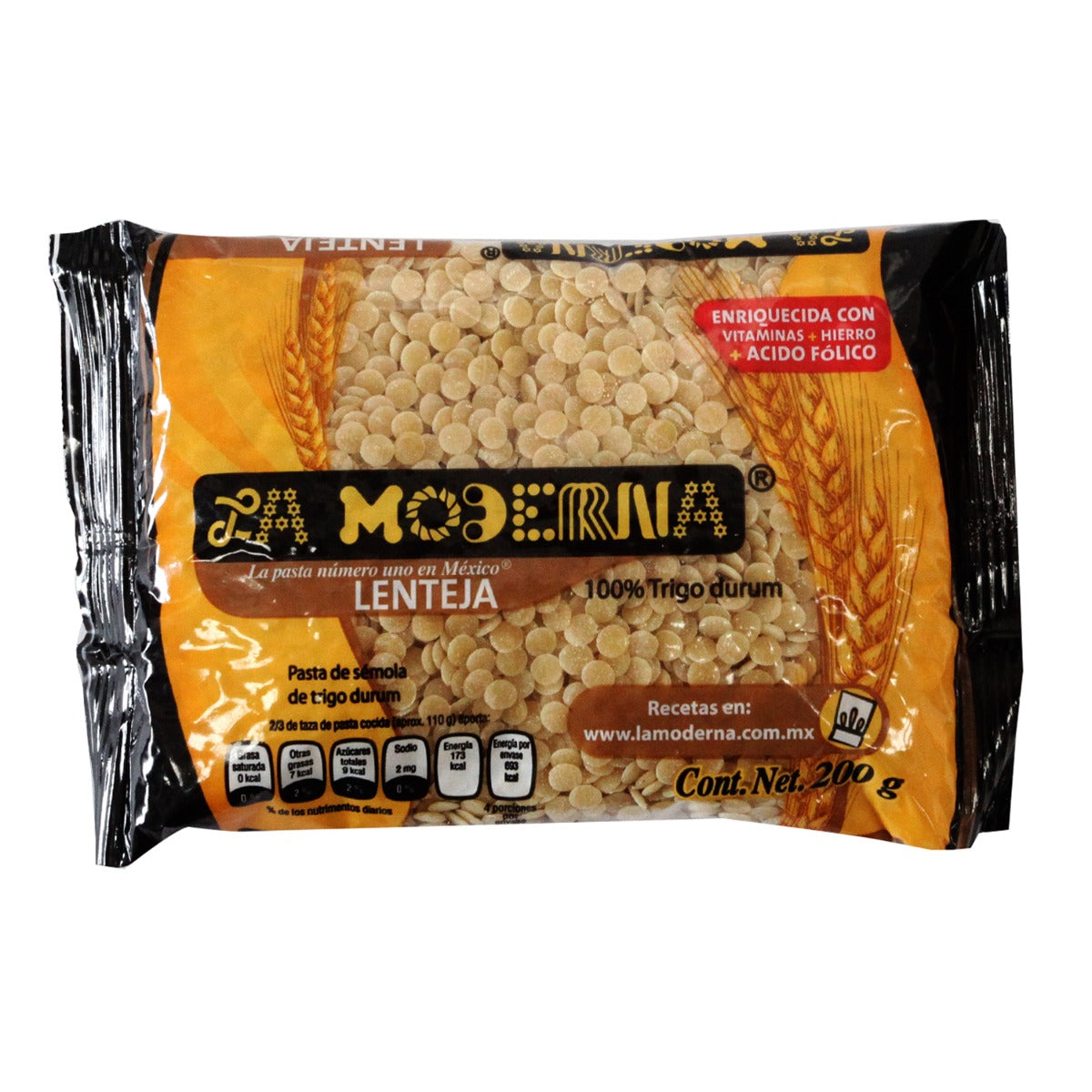 Pasta para Sopa La Moderna Lenteja 200 Gramos