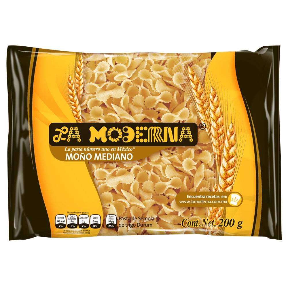 Pasta para Sopa La Moderna Moñito 200 Gramos