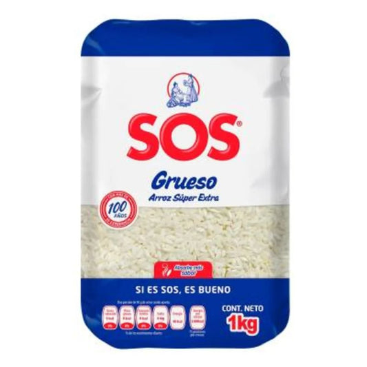 Arroz SOS Azul Tipo Morelos Bolsa 1 Kilogramo