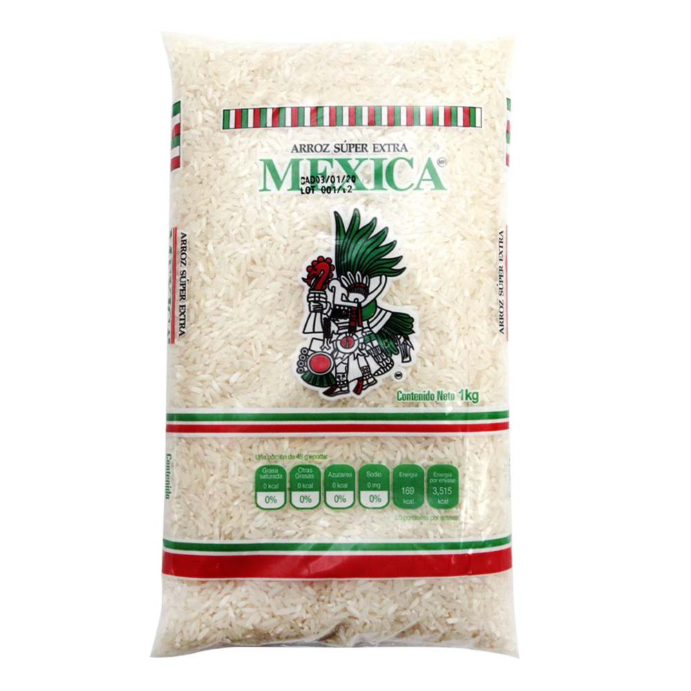 Arroz Mexica Tipo Sinaloa Bolsa 1 Kilogramo