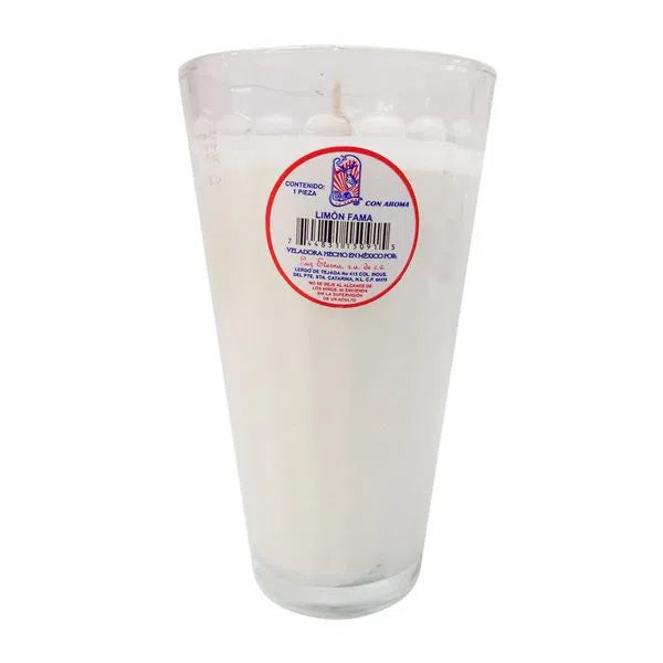 Veladora Luz Eterna Vaso Limon Fama