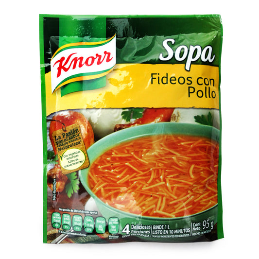 Sopa Instantanea Knorr Fideo Pollo 95 Gramos